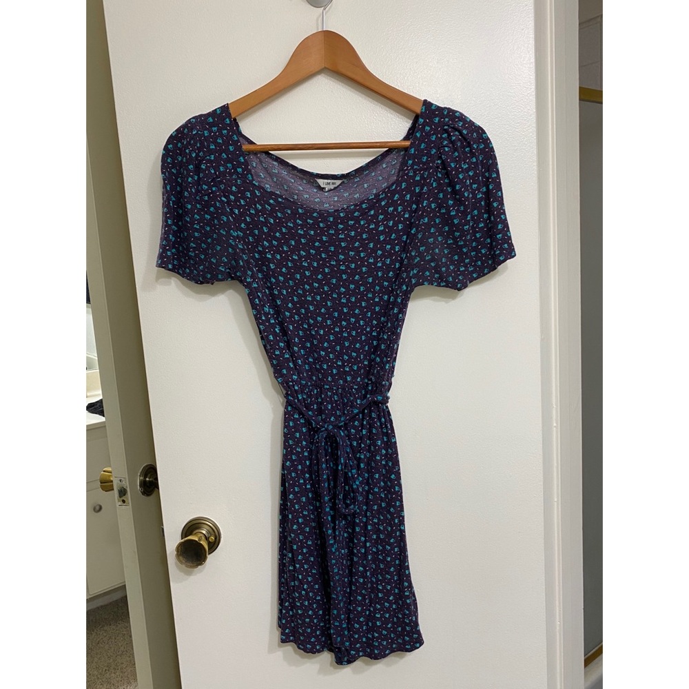 Dark blue print dress